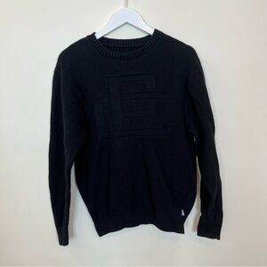 Carre Paris France 1789 Knit Sweater Black Mens Medium Cotton